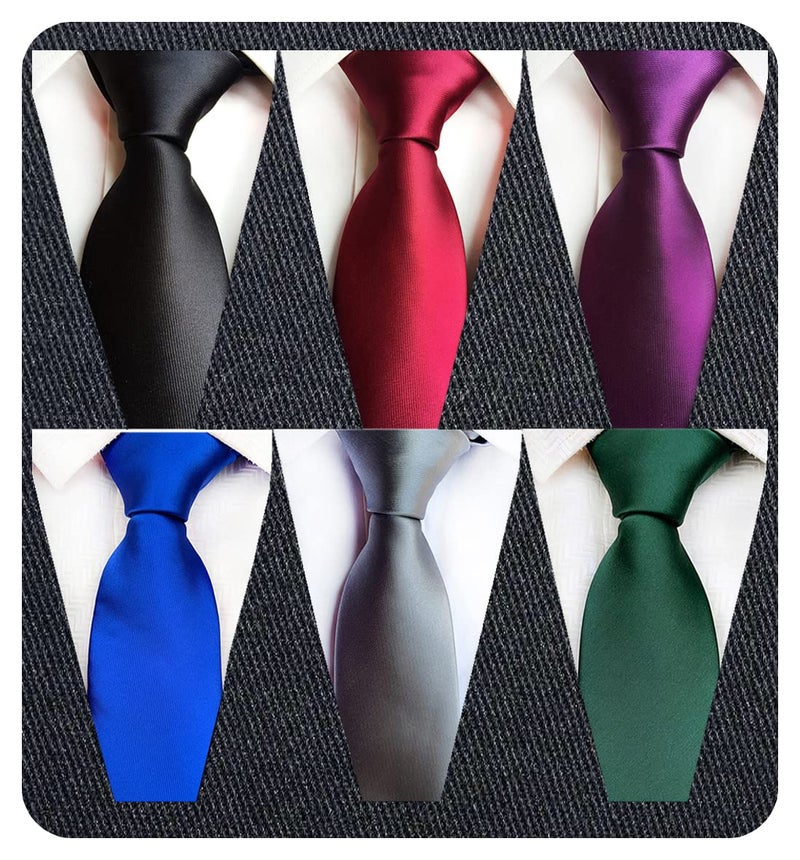 Adulove Men's Necktie Classic Silk Tie Woven Jacquard Neck Ties 6 PCS - Image 1