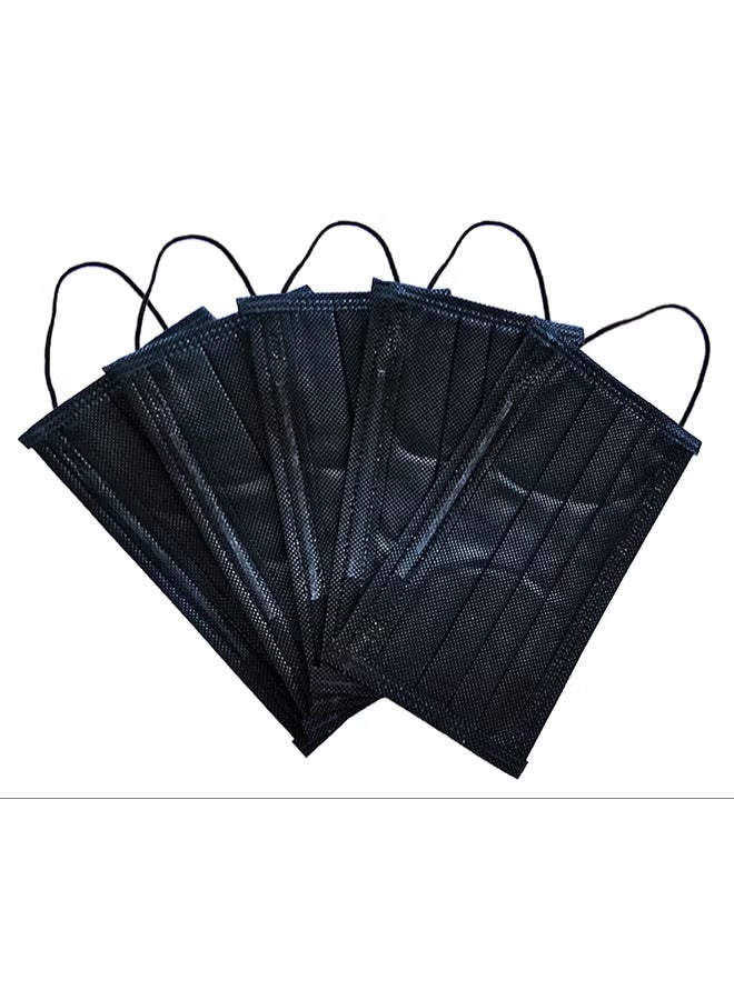 Generic (50-Piece) Disposable Black Face Mask For Adults - Image 2