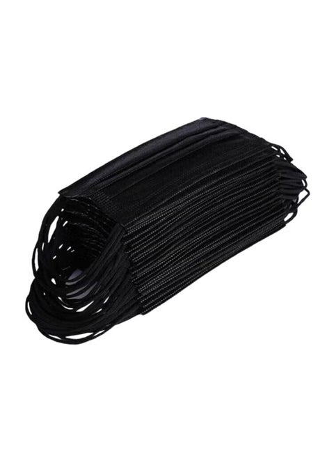 50 قناع وجه أسود، للإستخدام مرة واحدة للبالغين.