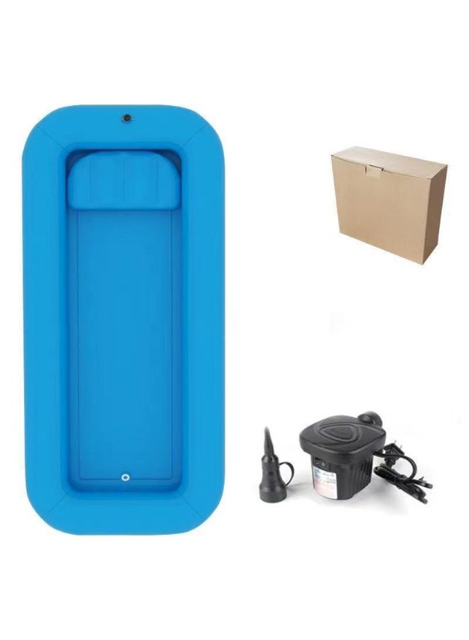 Inflatable Bedside Bathtub for Seniors and Disabled - Portable Medical Bathing Basin with Built-in Pillow and Shower Hose - Full-Body In-Bed Bathing Kit for Bedbound, Elderly, and Limited Mobility - Image 1