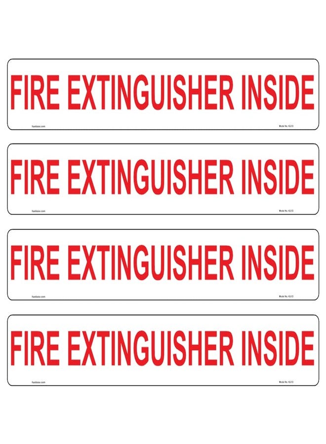 Haobase 4 Pcs Fire Extinguisher Inside Signs Stickers - 22.5 cm x 4 cm - Self Adhesive Vinyl - Image 1