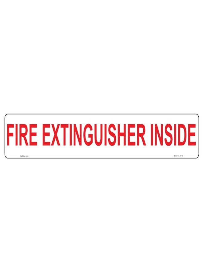 Haobase 4 Pcs Fire Extinguisher Inside Signs Stickers - 22.5 cm x 4 cm - Self Adhesive Vinyl - Image 2