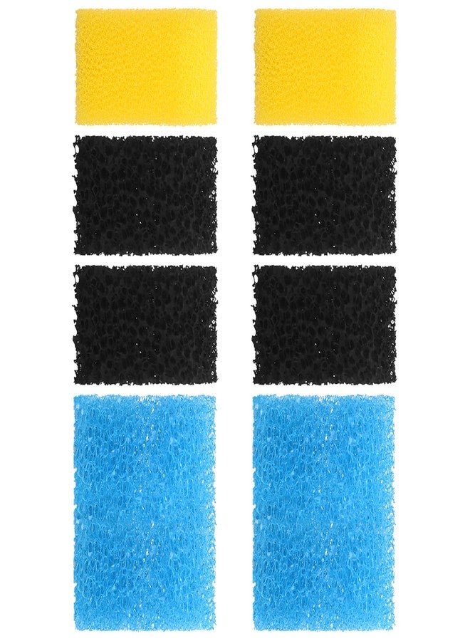 VCRAZE Replacement Aquarium Filter Sponge, Fish Tank Filter Replacement Parts, Including 2 x Coarse Sponge, 2 x Fine Sponge & 4 x Carbonized Sponge, for 40-150 Gal - Image 1