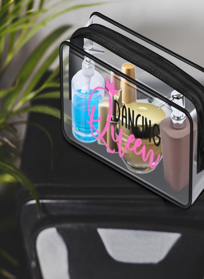 Abbylike 24 Pcs Cheer Gifts Cosmetic Bag 7 x 4.7 x 2.4'' Makeup Bag Cosmetic Toiletry Zipper Pouch Clear Zipper Case for Cheerleaders Women(Dance) - Image 4