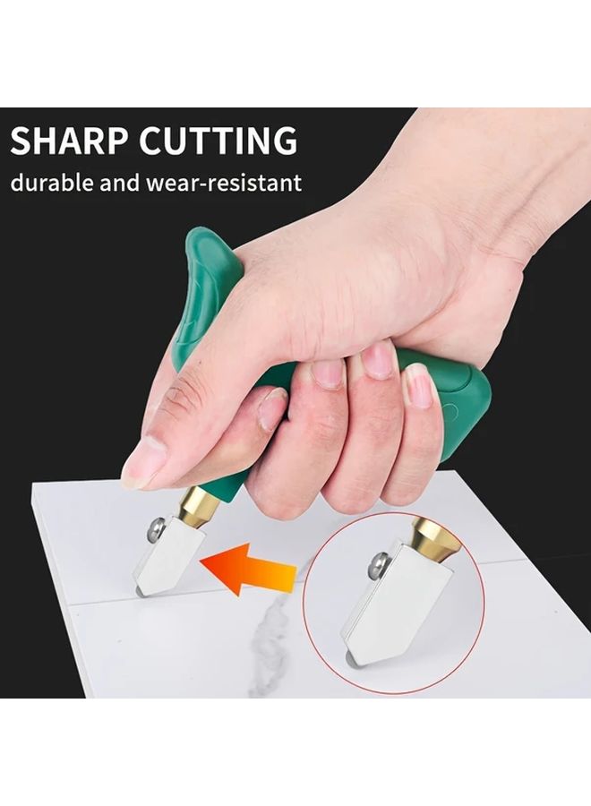 Green 10pcs Professional Glass Tile Cutting Kit Handheld Hard Alloy Opener DIY Tool - Image 5