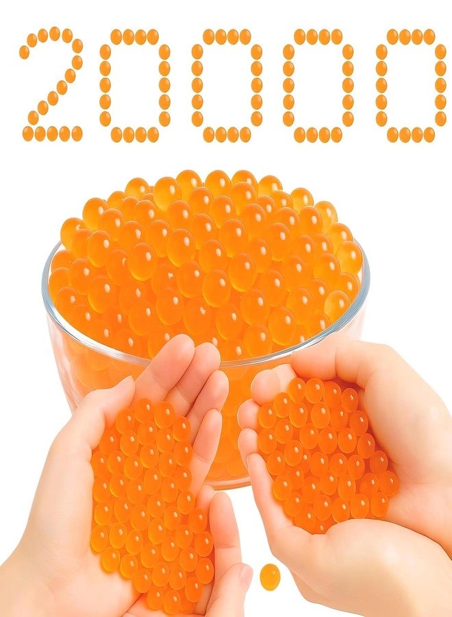 Verat 2 Packet Gel Water Balls/Water Beads/Refill Water Bead/Gel Blaster Ammo/Water Balls for Gun/Gel Balls for Kids/Gel Blaster Balls in Bottle/7-8mm Non-Toxic Water Beads Gel Guns(20000 Orange) - Image 1