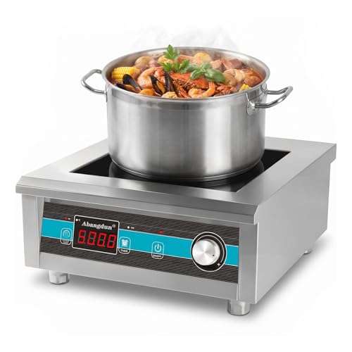 Abangdun Commercial Induction Cooktop 5000W 190V~275V Electric Stove Commercial Range Countertop Burner with 18 Hour Timer Non Circulating Heating Portable Hot Plate for Restaurant&Hotel&Kitchen Use - Image 1