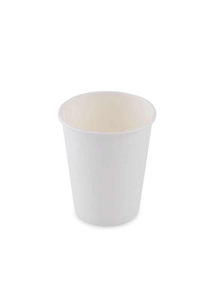 Falconpack Disposable White Paper Cup for Tea Coffee and Cool Drinks Heavy Duty 12oz - Image 1