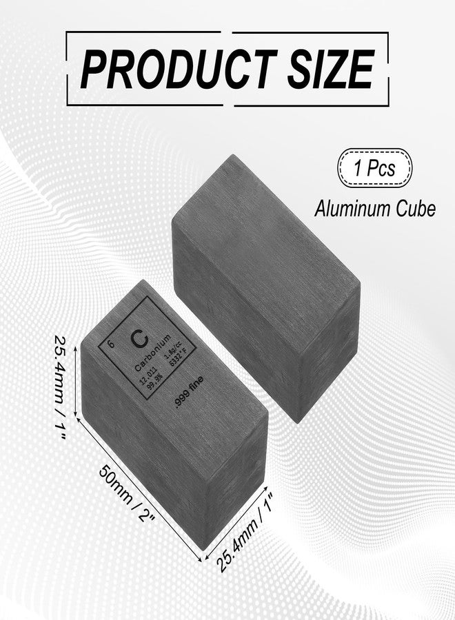 PATIKIL Carbon Cube, 1x1x2 C Density Stick High Density Element Rod Unique Metal Cube Periodic Table of Elements Collections Lab Experiment Teacher Scientific Classes - Image 2