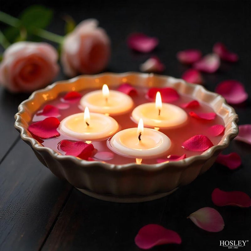 Hosley Set of 12 White Unscented Floating Candles Mini Candle Discs 1.6" Floating Candles for Centerpieces with Smokeless Cotton Wick Ideal Floating Candle for Weddings & Event - Image 4