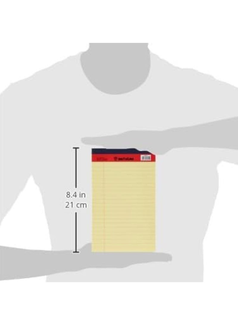 MARKQ A5 Single Line Writing Pad, 10 Pack Single line Legal Notepad, A5 Yellow Notebook Sheets for School, College, Office Supplies, 50 Sheets - Image 4