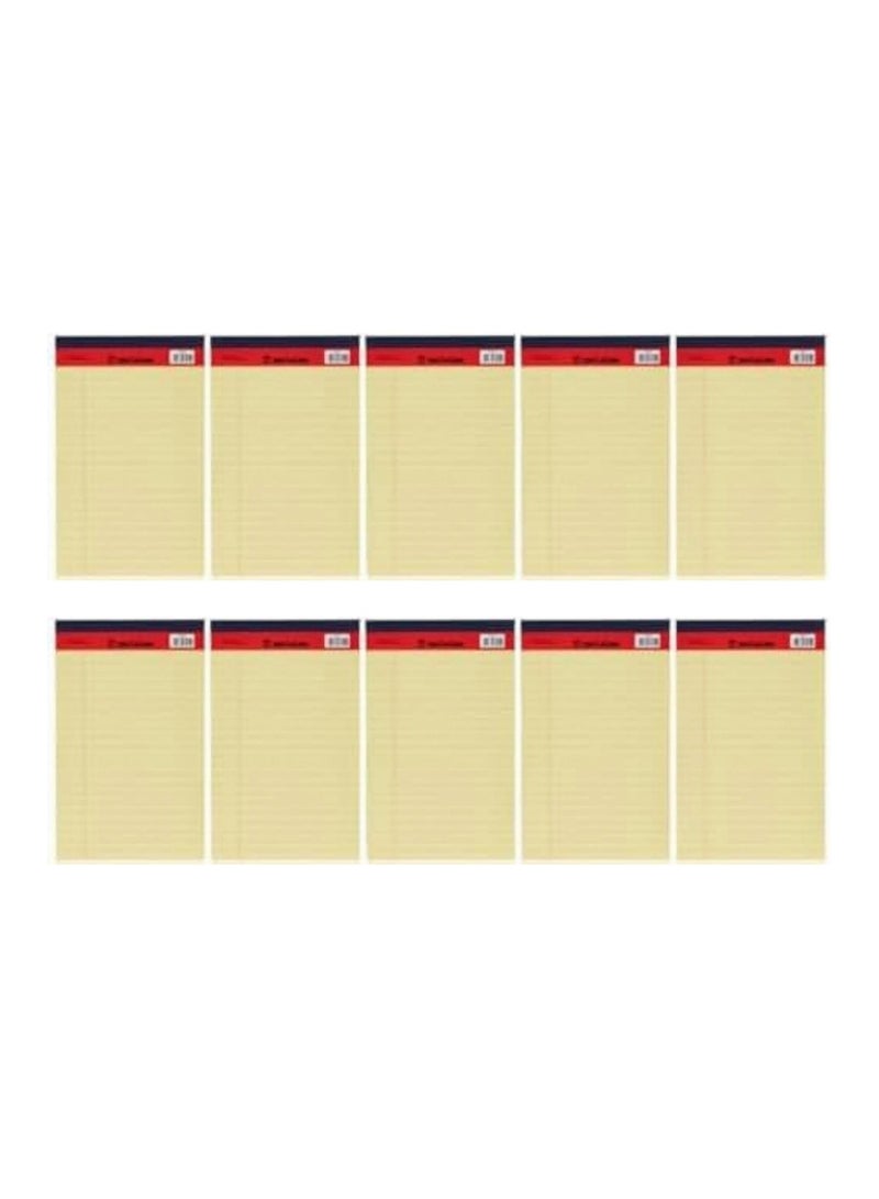 MARKQ A5 Single Line Writing Pad, 10 Pack Single line Legal Notepad, A5 Yellow Notebook Sheets for School, College, Office Supplies, 50 Sheets - Image 5