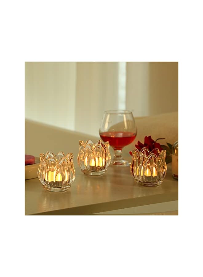 The Bros Clear Votive Candle Holders Set of 12,Clear Thick Glass Tea Light Candle Holder Bulk,Tealight Candle Jars for Wedding Table Decor,Party Supplies,Bridal Shower,Baby Shower,Tables Centerpieces - Image 3