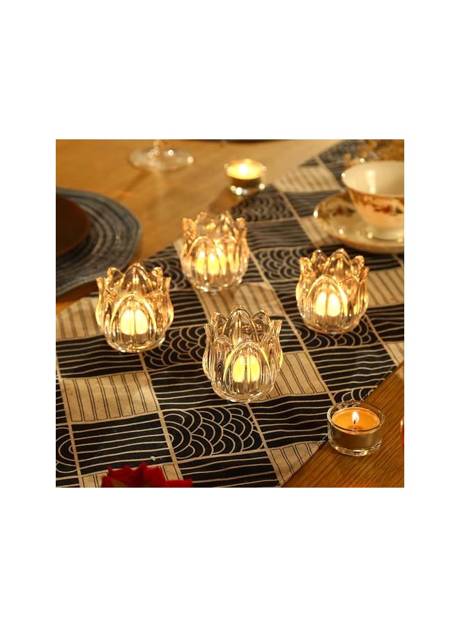 The Bros Clear Votive Candle Holders Set of 12,Clear Thick Glass Tea Light Candle Holder Bulk,Tealight Candle Jars for Wedding Table Decor,Party Supplies,Bridal Shower,Baby Shower,Tables Centerpieces - Image 4