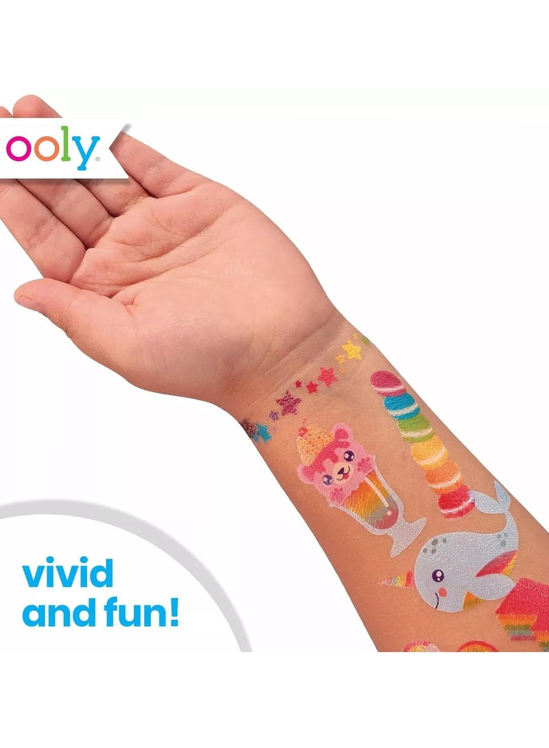 Ooly Ooly 50 Temporary Tattoos For Kids, Safe & Non-Toxic Kids Temporary Tattoo, Kids Party Favors for Kids 4-8, Goodie Bag Stuffers for Kids party Favors & Fun Birthday Decorations [Over the Rainbow] - Image 4