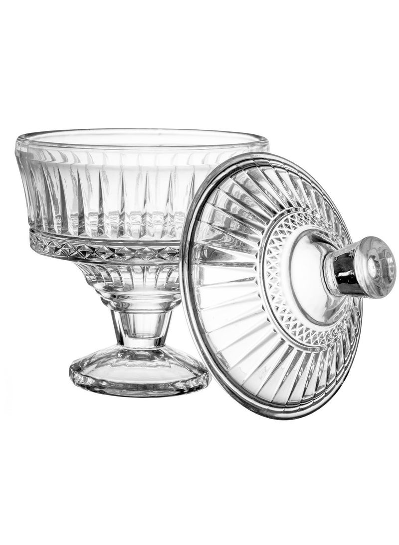 Elegant Multi-purpose clear glass candy and nut box - Image 3