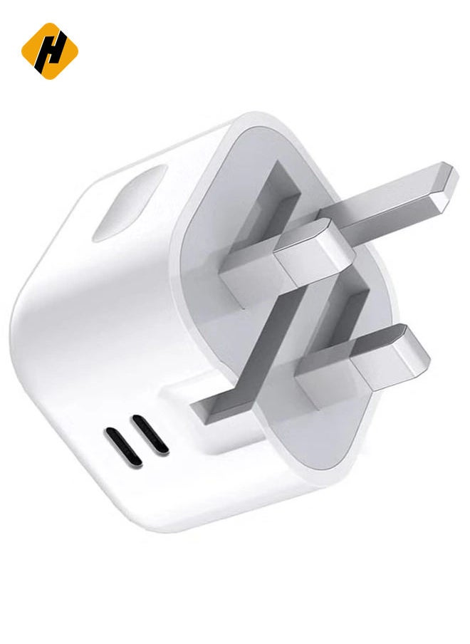 HuHa - For Nothing Phone 2 / Nothing Phone 1 Charger, 35W Dual Port USB C + USB C Charger Plug, Type C PD Adapter Travel GaN Fast Charger Power Adapter Foldable Phone Charger Plug - Image 1