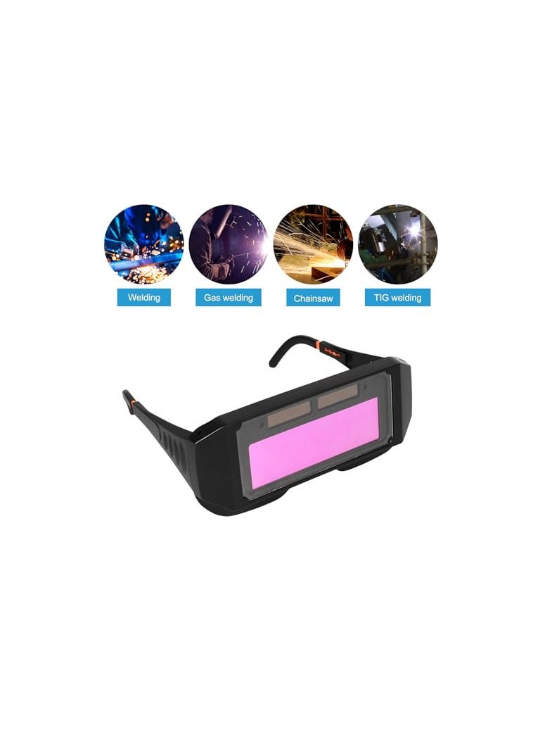 Excefore Welding Glasses, Auto Darkening Welding Goggles with Adjustable Shade, True Color Solar Powered Welding Safety Glasses, Flip Up Lens for Eyes Protection during Gas Torch Cutting  - Image 5
