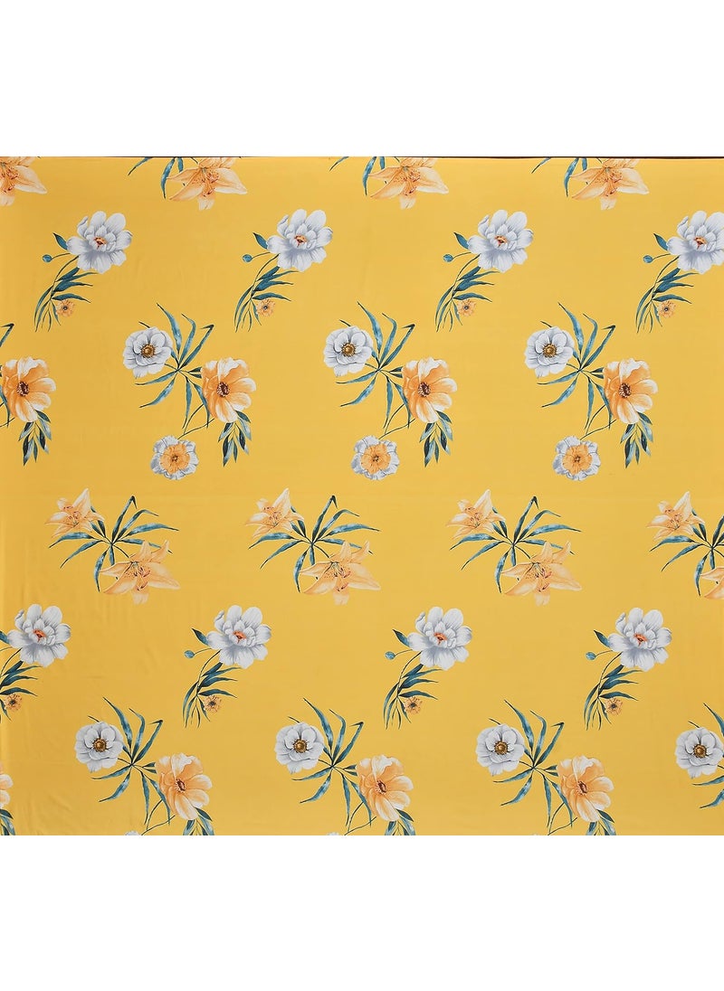 HIDECOR HIDECOR Super Soft Cotton diwan Set for Living Room diwan Set Covers 8 Pieces One Single Bedsheet with 3 Cushion Cover2 Bolster Yellow  - Image 3