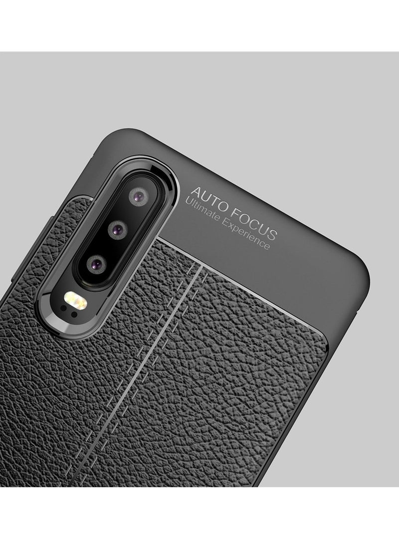 أوتو فوكس جراب حمايه سيليكون تصميم2 مقاوم للصدمات حمايه للكاميرا متوافق مع Huawei P30 (اسود) - Image 3