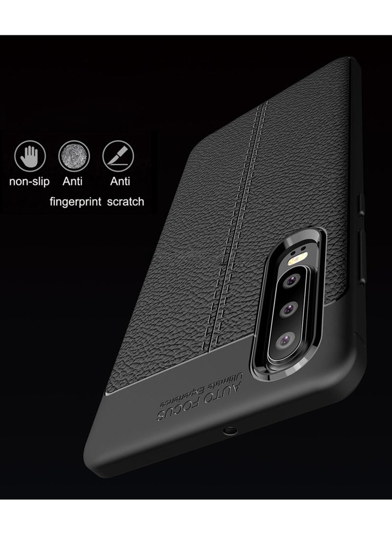 أوتو فوكس جراب حمايه سيليكون تصميم2 مقاوم للصدمات حمايه للكاميرا متوافق مع Huawei P30 (اسود) - Image 4
