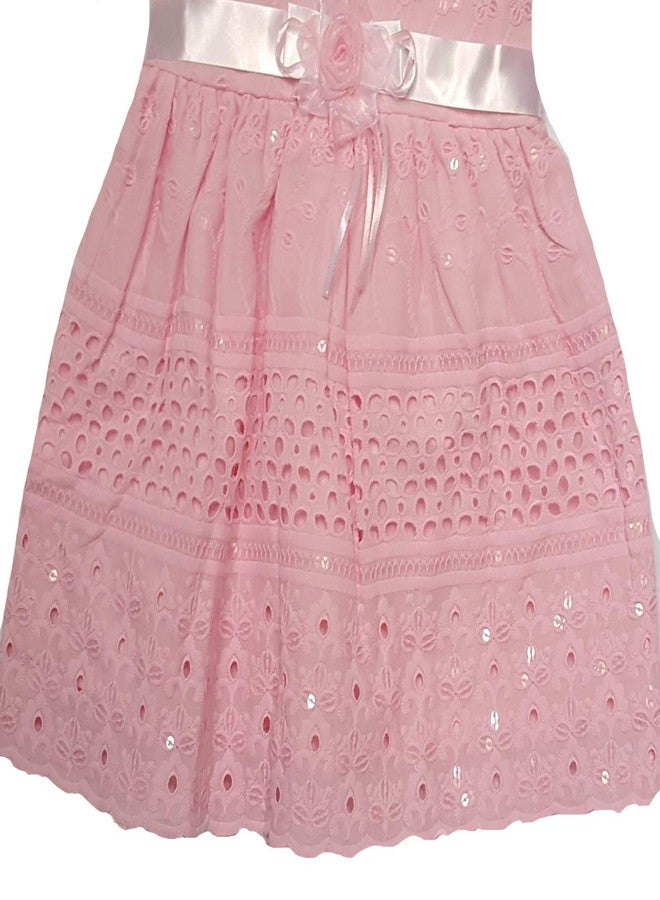 Little Panda Baby Girls Fit and Flare Knee-Length Dress (O0-EJYJ-8837_Pink_6 Months-12 Months) - Image 3