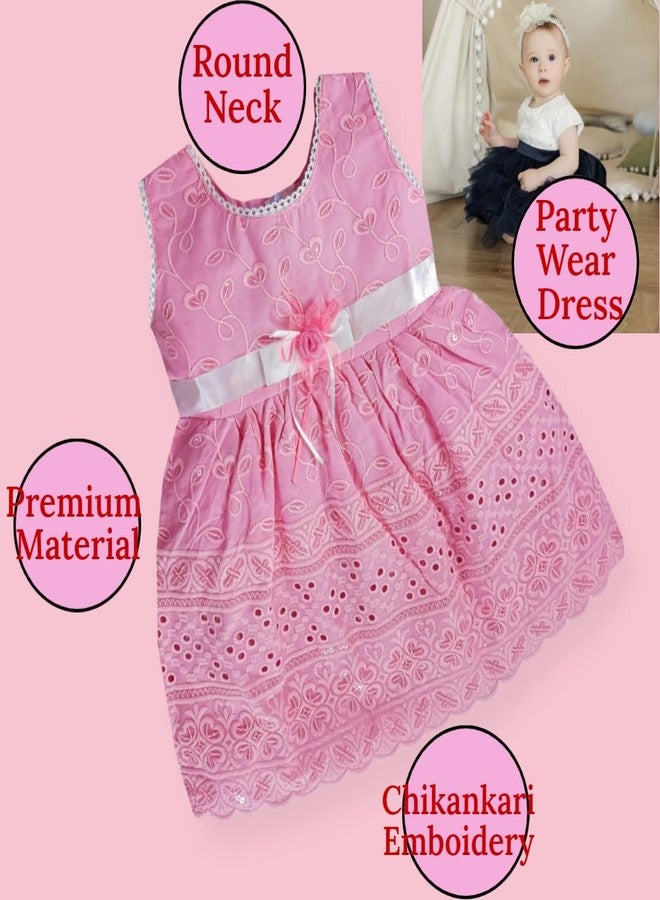 Little Panda Baby Girls Fit and Flare Knee-Length Dress (O0-EJYJ-8837_Pink_6 Months-12 Months) - Image 5