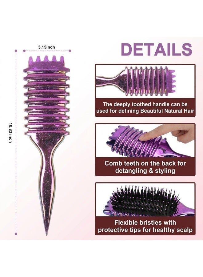 Alice - Brush, Curly Hair Brush Styling, Wet & Dry Detangler Hair Brush, The Essential Tool For Shaping & Styling Your Curls, Achieve Perfectly Defined AS-502 Purple - Image 2