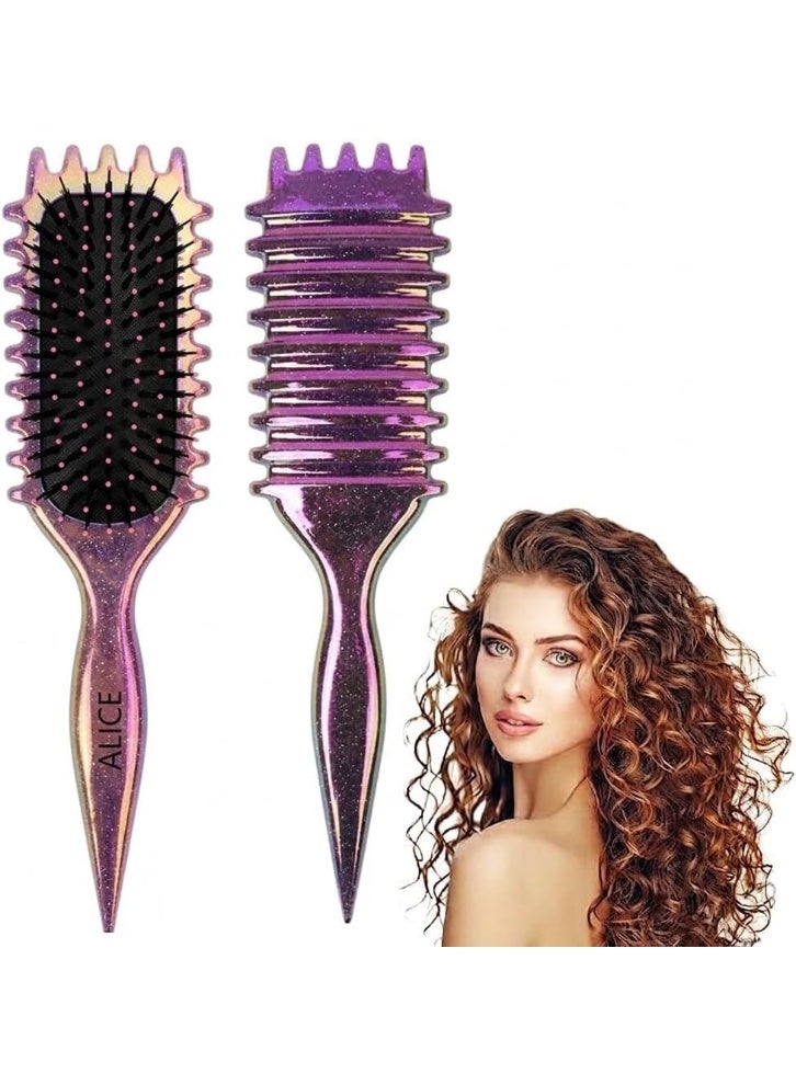 Alice - Brush, Curly Hair Brush Styling, Wet & Dry Detangler Hair Brush, The Essential Tool For Shaping & Styling Your Curls, Achieve Perfectly Defined AS-502 Purple - Image 3