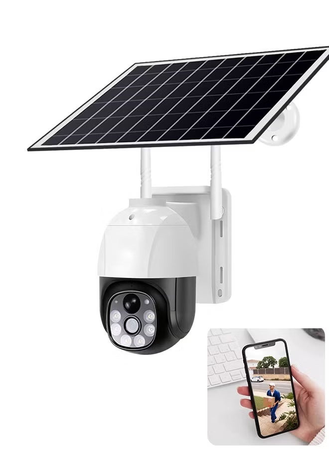 TIGER VC9-W 3MP Solar/WiFi Security Camera with Human Detection, Night Vision, Outdoor Surveillance, Motion Alerts, Wireless Monitoring, Durable Weatherproof Design - Image 1