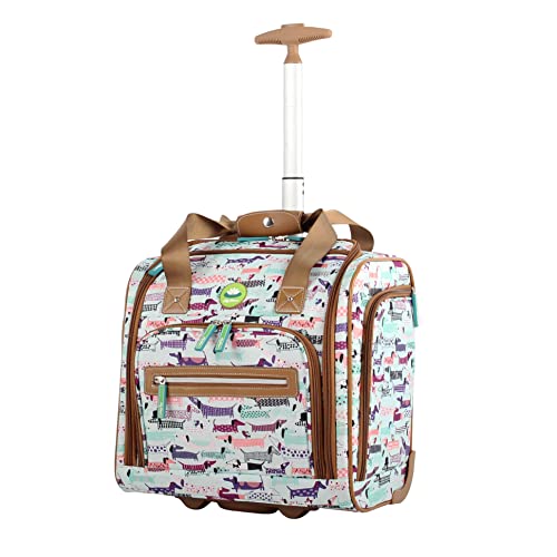 Lily Bloom Designer 15 Inch Carry On - Weekender Overnight Business Travel Luggage - Lightweight 2- Roller Wheels Suitcase - Under Seat Rolling Bag for Women (Totally Paw Some, One Size) - Image 1