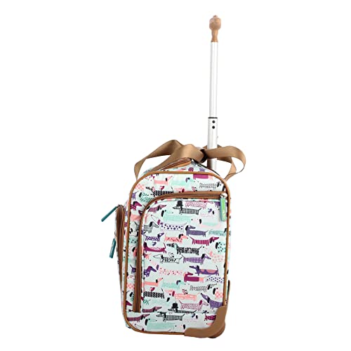 Lily Bloom Designer 15 Inch Carry On - Weekender Overnight Business Travel Luggage - Lightweight 2- Roller Wheels Suitcase - Under Seat Rolling Bag for Women (Totally Paw Some, One Size) - Image 3