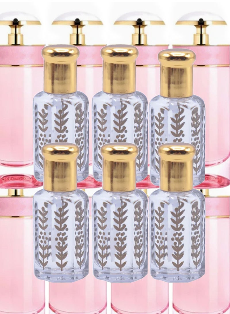 6 قطع عطر كاندي فلوريل ثابت وفواح عبوة اقتصادية 12 مل