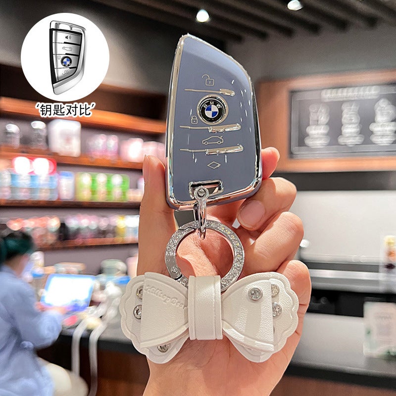 BMW Luxury TPU Key Case for BMW 5 Series, 3 Series, 1 Series, 7 Series, X1, X2, X3, X5, X6 - Compatible with 530Li and 320Li - Image 1
