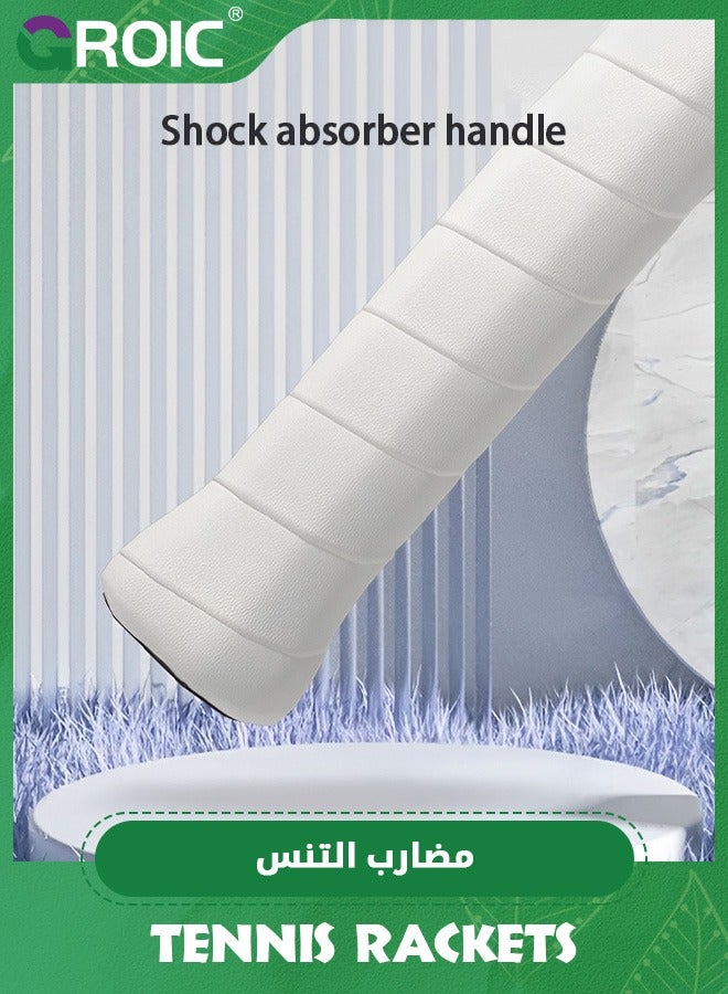 GROIC مضرب تنس للبالغين، مضرب تنس مقاس 27 بوصة يتضمن كرات تنس وحقيبة تنس، مجموعة مضارب تنس للمبتدئين والطلاب المتدربين - Image 3