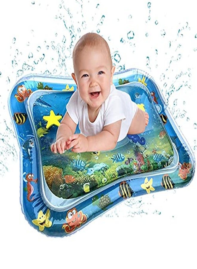 Bilvina Inflatable Baby Mat Tummy Time Play mat Infants Toddlers Water| Multi Color | Pack of 1 - Image 1