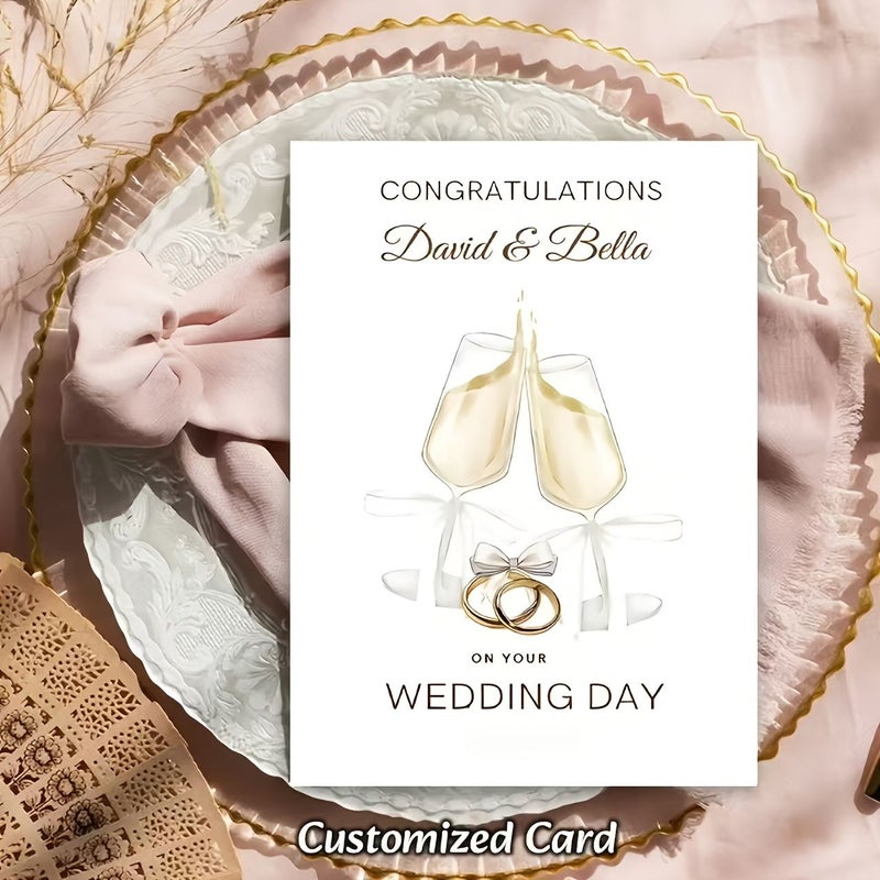 Personalized Khaki Greeting Card For Wedding Engagement Anniversary Valentines - Image 5