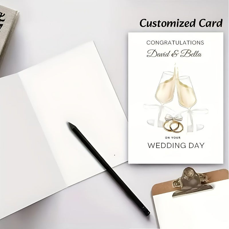 Personalized Khaki Greeting Card For Wedding Engagement Anniversary Valentines - Image 4