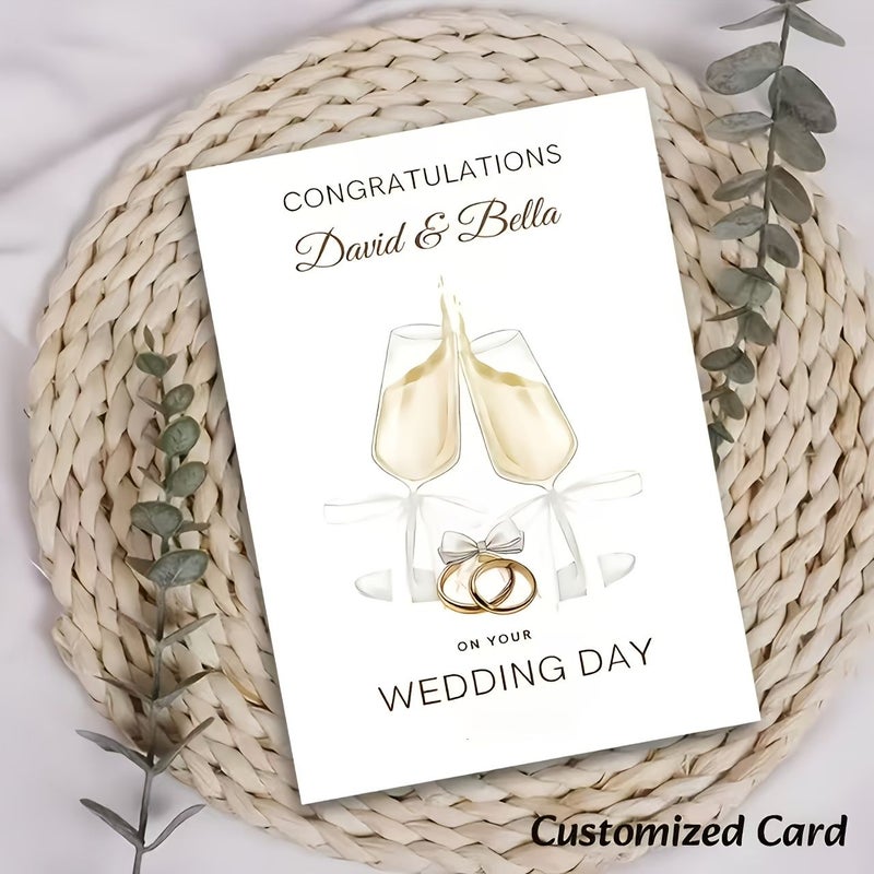 Personalized Khaki Greeting Card For Wedding Engagement Anniversary Valentines - Image 2