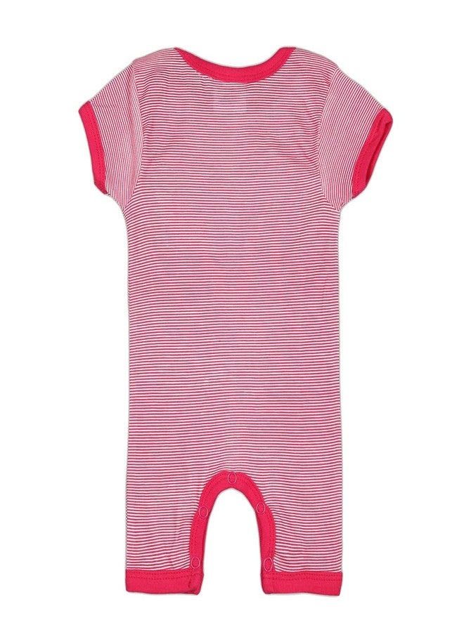 TiniBerry100% Cotton Rompers/Sleepsuits/Jumpsuit/Night Suits for Baby Boys & baby Girls, New-Born, infants, Pack of 3 Combo (3-6 Months, Rani) - Image 5