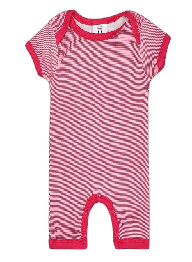 TiniBerry100% Cotton Rompers/Sleepsuits/Jumpsuit/Night Suits for Baby Boys & baby Girls, New-Born, infants, Pack of 3 Combo (3-6 Months, Rani) - Image 4