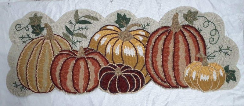 AIVIK Handcraft Beaded Dunning Table Runner 13x36