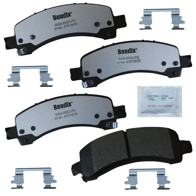 Bendix Fleet Metlok PBD974A Semi-Metallic Rear Brake Pads for Select Models Cadillac Escalade,Chevrolet Avalanche 1500,Express Silverado Sonora,Suburban Tahoe,GMC Savana Sierra Yukon,Yukon XL 1500 - Image 2