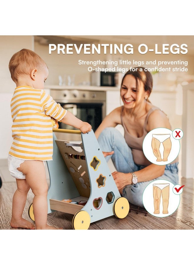 ROBOTIME Wooden Baby Walker, Wooden Push Walker with Wheels, Montessori Push Toys for Babies Learning to Walk, Baby Walkers Activity Center for Boys and Girls - Image 4