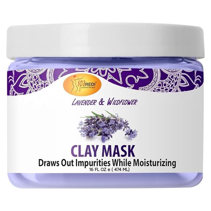 SPA REDI - Clay Mask, Lavender and Wildflower, 16 Oz - Pedicure and Body Deep Cleansing, Skin Pore Purifying, Detoxifying and Hydrating - Image 2
