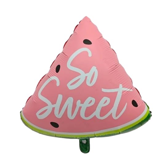 Atpata Funky 1st Birthday Melon Theme Foil Balloon Combo - "One in a Melon" Golden Letter Balloons with Watermelon Slice & Half Melon Balloons - Cute Fruit Theme Party Decoration for Baby Birthday - Image 4