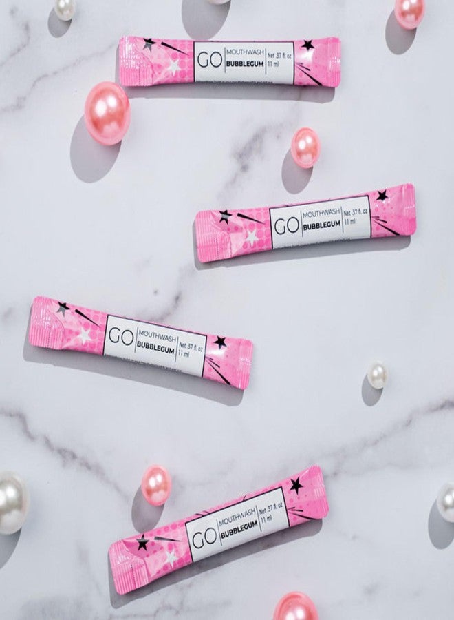 Go Mouthwash عبوات غسول الفم بنكهة العلكة - غسول فم للكبار والأطفال بتركيبة خالية من الفلورايد، خالية من الكحول، خالية من الأصباغ تحتوي على زيلتول - غسول فم مثالي للعبوات الكبيرة لحقائب الغداء والسفر - Image 5