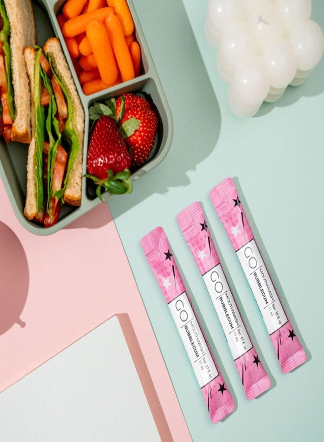 Go Mouthwash عبوات غسول الفم بنكهة العلكة - غسول فم للكبار والأطفال بتركيبة خالية من الفلورايد، خالية من الكحول، خالية من الأصباغ تحتوي على زيلتول - غسول فم مثالي للعبوات الكبيرة لحقائب الغداء والسفر - Image 3