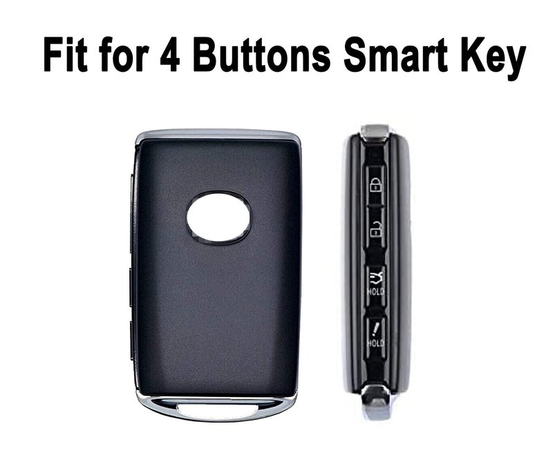 Muxkenper Key Fob Cover Case Fit for 2019-2021 Mazda 3, Mazda 3 Hatchback, Mazda CX4 CX5 CX8 CX9 CX-30, Mazda 6 WAZSKE11D01 Keyless Entry Remote Case Holder ABS Carbon Fiber Pattern (Black) - Image 2