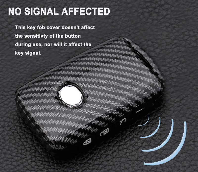 Muxkenper Key Fob Cover Case Fit for 2019-2021 Mazda 3, Mazda 3 Hatchback, Mazda CX4 CX5 CX8 CX9 CX-30, Mazda 6 WAZSKE11D01 Keyless Entry Remote Case Holder ABS Carbon Fiber Pattern (Black) - Image 5